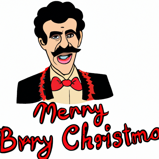 Borat wishing Merry Christmas Blank Meme Template