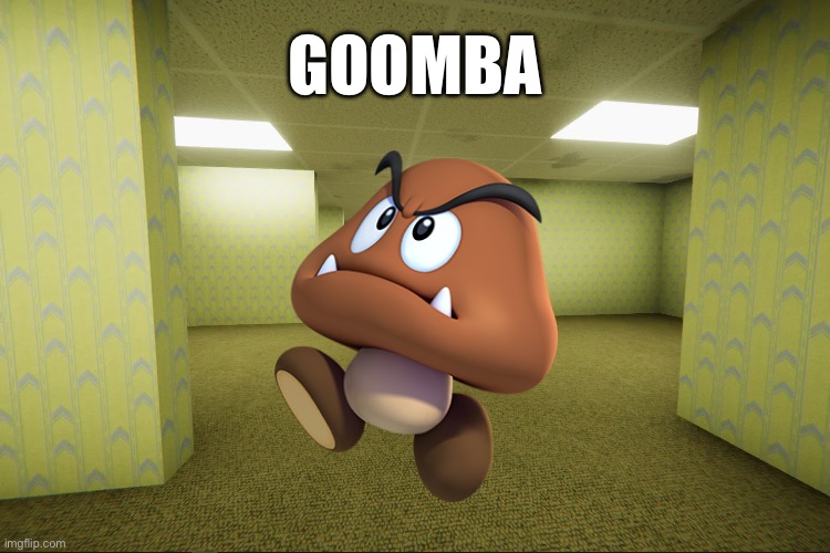 Goomba entity creature | GOOMBA | image tagged in oc the backroom entity creature | made w/ Imgflip meme maker