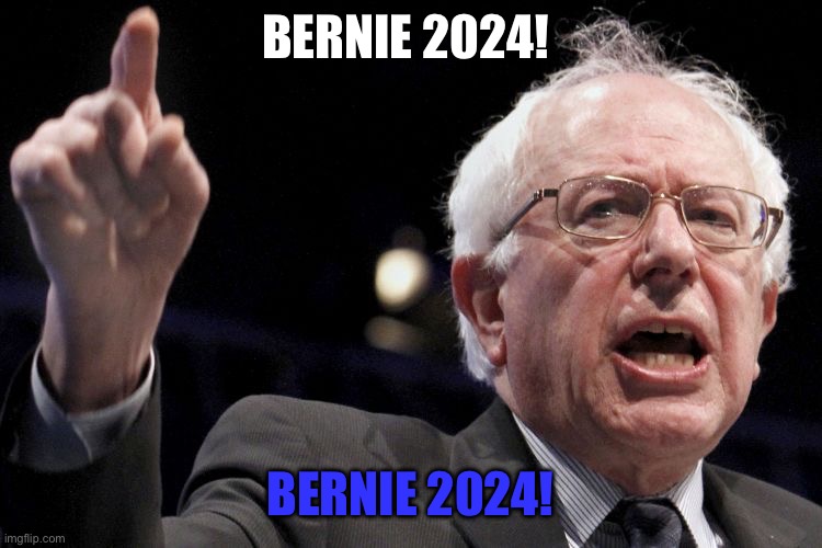 Bernie Sanders | BERNIE 2024! BERNIE 2024! | image tagged in bernie sanders | made w/ Imgflip meme maker