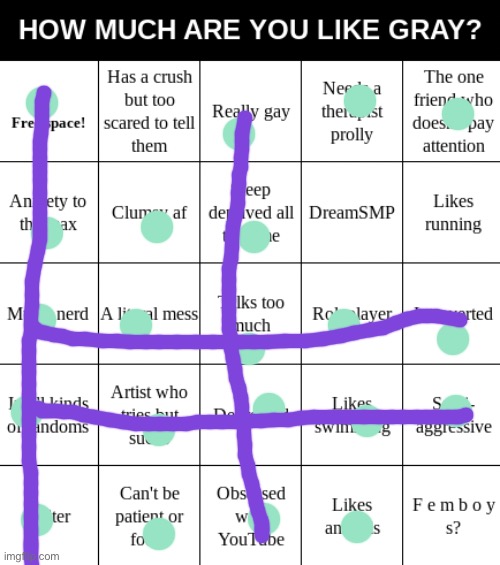 Gray's Bingo | image tagged in gray's bingo | made w/ Imgflip meme maker