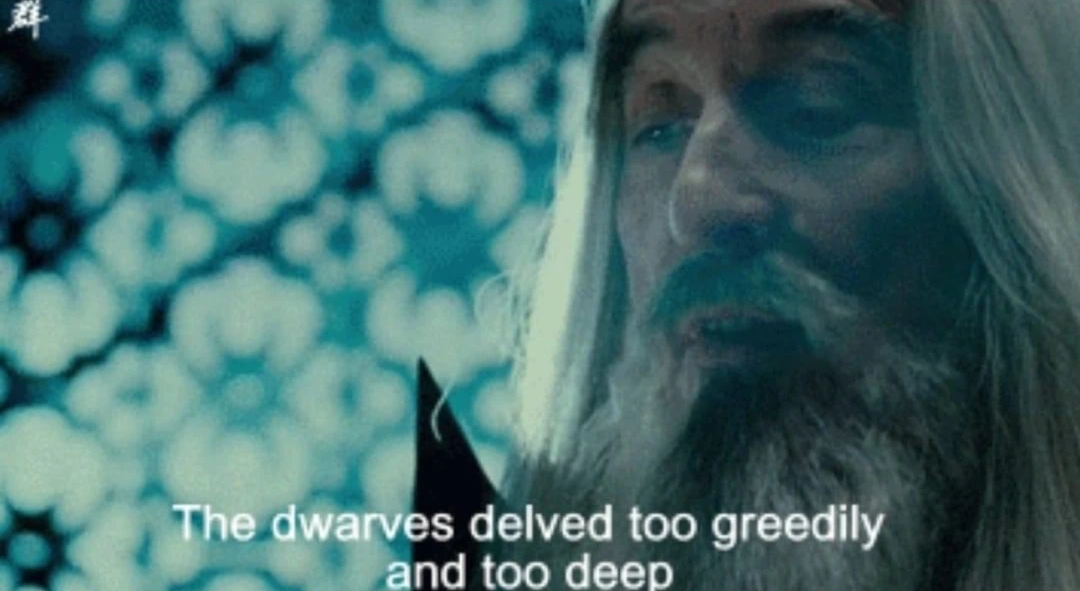 High Quality Saruman Dwarves Too Deep Blank Meme Template