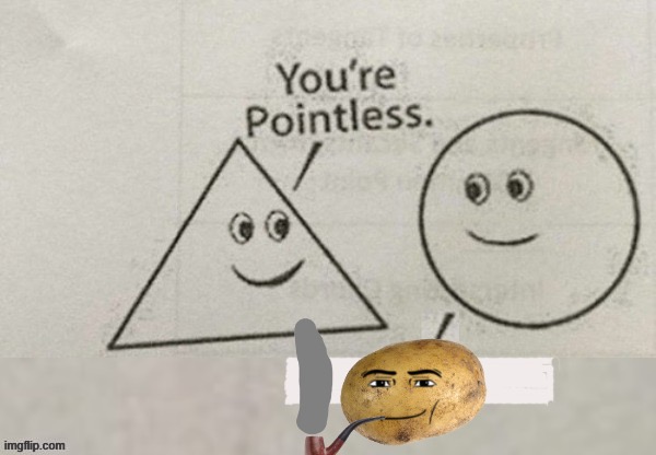 Your pointless | image tagged in your pointless | made w/ Imgflip meme maker