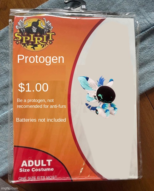 Spirit's now selling fursuits? | Protogen; $1.00; Be a protogen, not recomended for anti-furs; Batteries not included | image tagged in spirit halloween | made w/ Imgflip meme maker