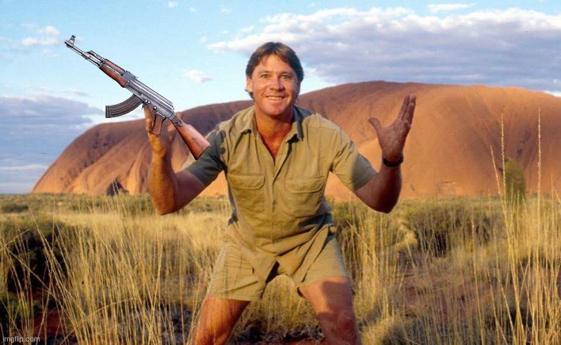 Steve Irwin Crocodile Hunter  | image tagged in steve irwin crocodile hunter | made w/ Imgflip meme maker