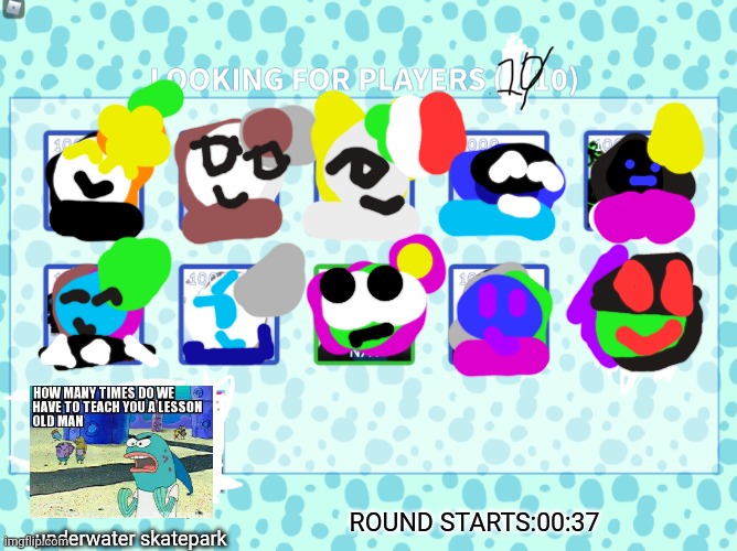 Emoji world 1st racer of champion of rollers | ROUND STARTS:00:37; underwater skatepark | image tagged in meepcity 10th racer,roblox | made w/ Imgflip meme maker