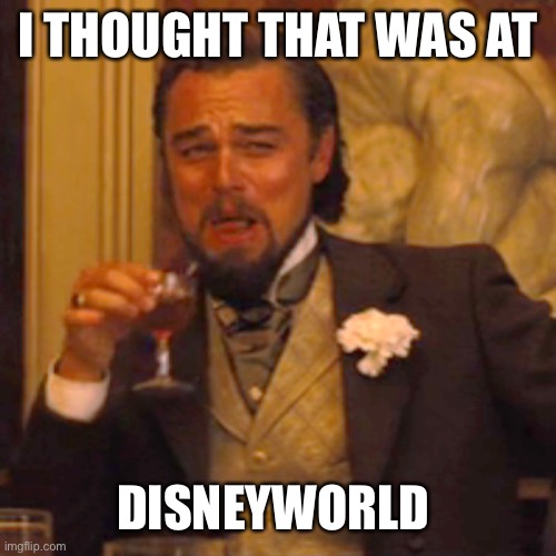 Laughing Leo Meme | I THOUGHT THAT WAS AT DISNEYWORLD | image tagged in memes,laughing leo | made w/ Imgflip meme maker