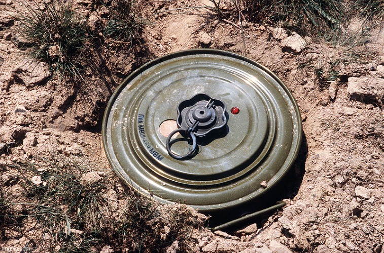 Land Mine | image tagged in land mine | made w/ Imgflip meme maker