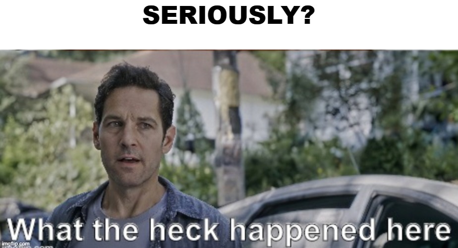 antman what the heck happened here | SERIOUSLY? | image tagged in antman what the heck happened here | made w/ Imgflip meme maker