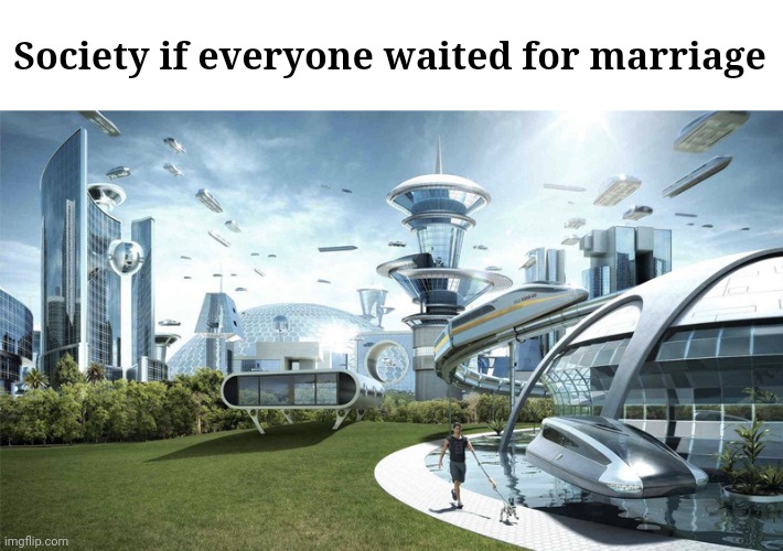 society if | Society if everyone waited for marriage | image tagged in society if | made w/ Imgflip meme maker