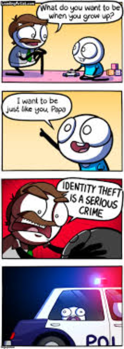 Identity theft | image tagged in memes,funny,comics/cartoons,identity theft | made w/ Imgflip meme maker