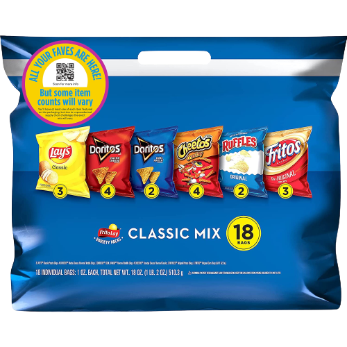 High Quality Frito Lay Snacks Classic Mix Chips Variety Pack Blank Meme Template