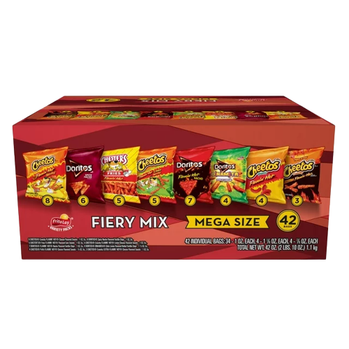 Frito-Lay Fiery Mix Chips and Snacks Variety Pack 42 oz, 42 Coun Blank Meme Template
