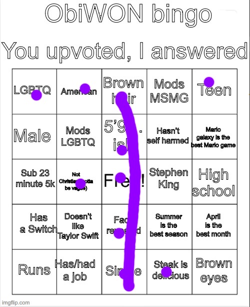 i did it :) | image tagged in obiwon bingo | made w/ Imgflip meme maker