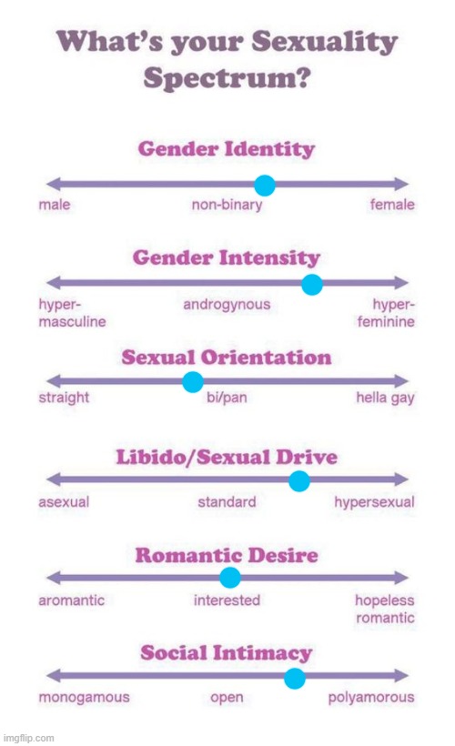 It'sa out there now | image tagged in what's your sexuality spectrum | made w/ Imgflip meme maker
