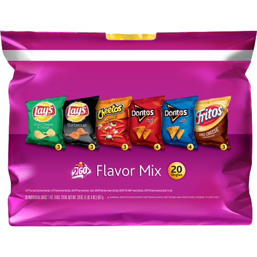 Frito Lay Flavor Mix, Variety Packs - 20 pack, 1 oz bag Blank Meme Template