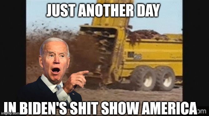 Joe biden | JUST ANOTHER DAY; IN BIDEN'S SHIT SHOW AMERICA | image tagged in joe biden | made w/ Imgflip meme maker