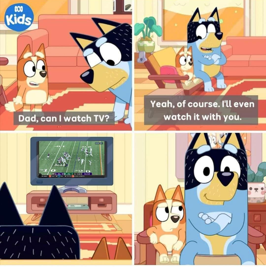 Bluey Watch TV Blank Meme Template