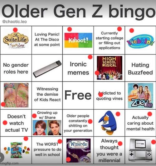 i love buzz feed fr i wanna know what type of pizza sauce i am | image tagged in older gen z bingo | made w/ Imgflip meme maker