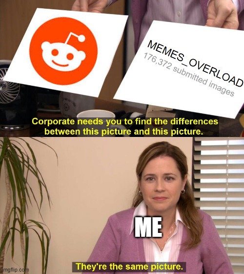 REEEEE | ME | image tagged in they are the same picture | made w/ Imgflip meme maker