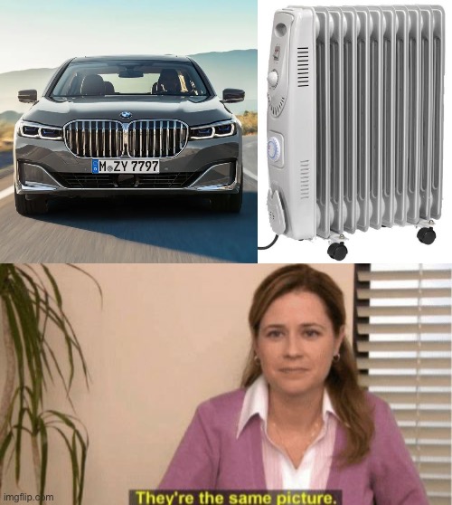 Grills | image tagged in i see no diffrence,grill,bmw,heat | made w/ Imgflip meme maker