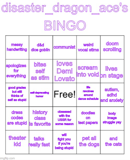 DDA's Bingo Blank Meme Template