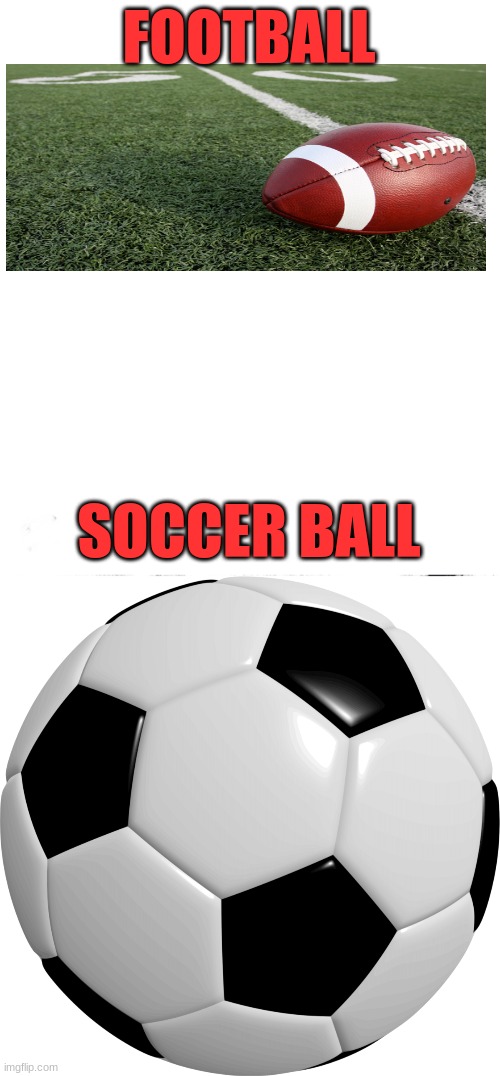 It's Not That Hard | FOOTBALL; SOCCER BALL | image tagged in blank-,football | made w/ Imgflip meme maker