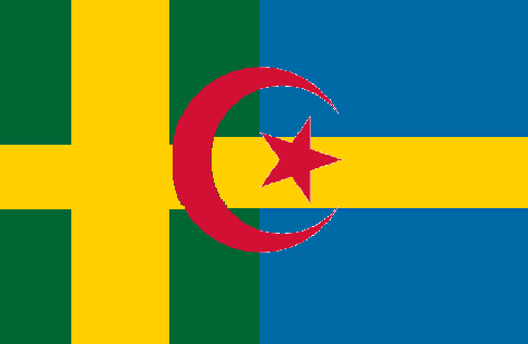High Quality algeria flag + sweden flag Blank Meme Template