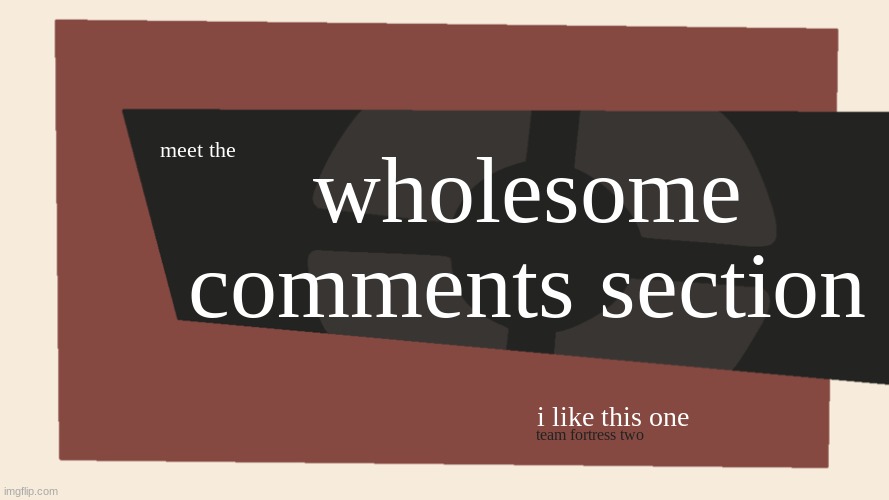 Meet the <Blank> | meet the wholesome comments section i like this one team fortress two | image tagged in meet the blank | made w/ Imgflip meme maker