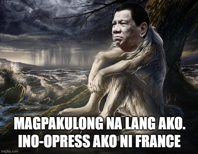 INO-OPRESS AKO NI FRANCE; MAGPAKULONG NA LANG AKO. | made w/ Imgflip meme maker