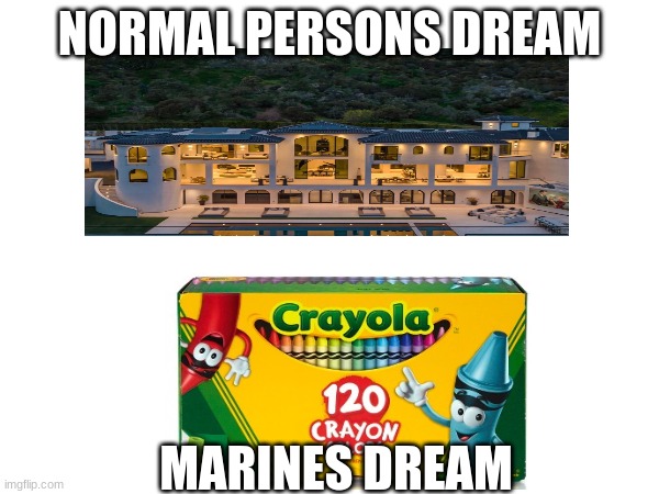 and undeployment | NORMAL PERSONS DREAM; MARINES DREAM | image tagged in gru's plan | made w/ Imgflip meme maker