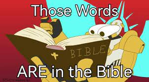 those words ARE in the bible Blank Meme Template