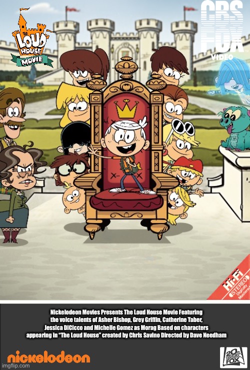 The Loud House Movie VHS (Fan Made; Now Updated) | Nickelodeon Movies Presents The Loud House Movie Featuring the voice talents of Asher Bishop, Grey Griffin, Catherine Taber, Jessica DiCicco and Michelle Gomez as Morag Based on characters appearing in “The Loud House” created by Chris Savino Directed by Dave Needham | image tagged in the loud house,loud house,lincoln loud,lori loud,vhs,nickelodeon | made w/ Imgflip meme maker