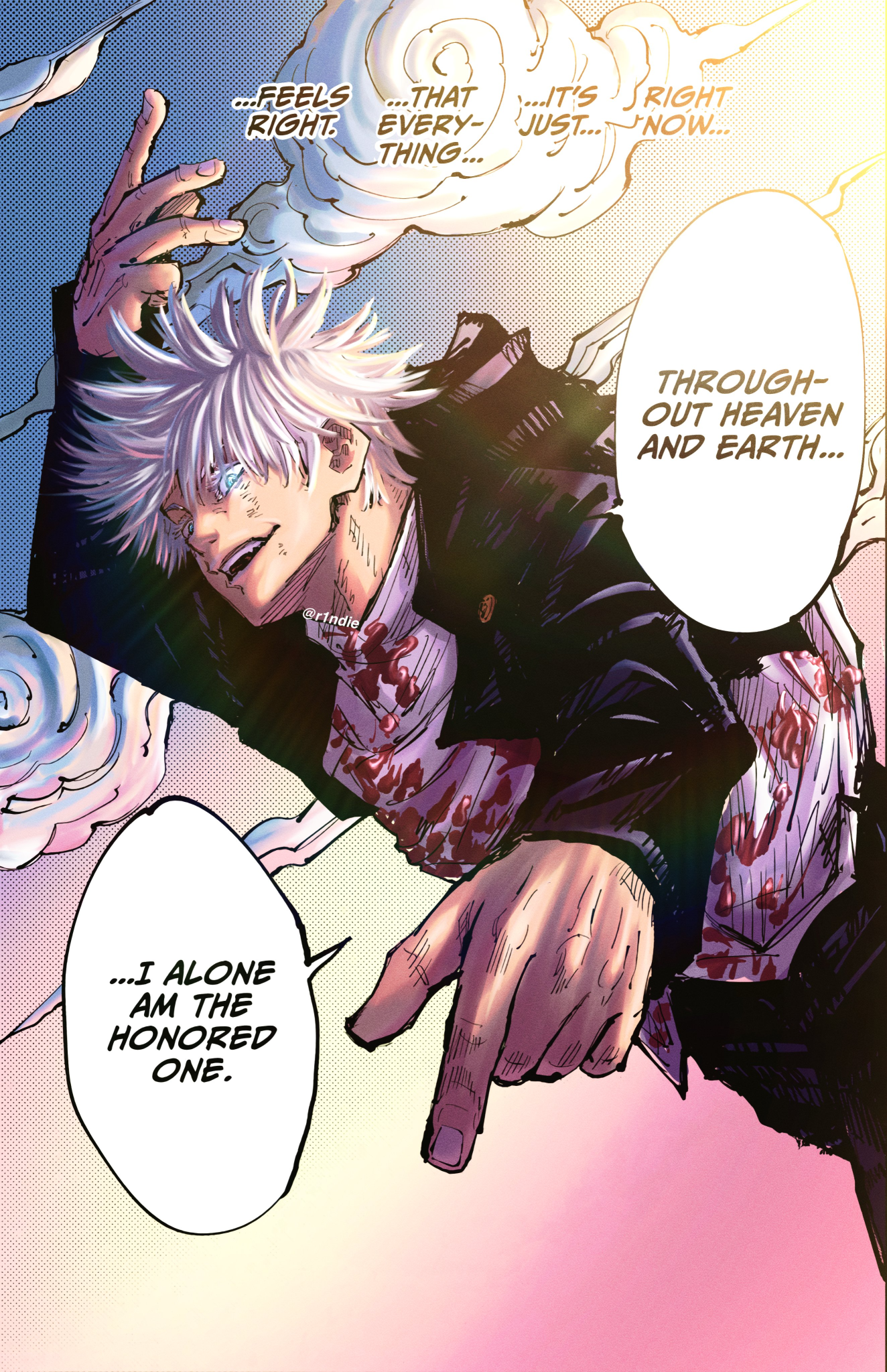 Gojo Honored One Blank Meme Template