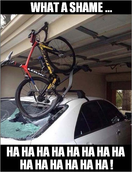 One Less Cyclist On The Road ! | WHAT A SHAME ... HA HA HA HA HA HA HA HA 
HA HA HA HA HA HA ! | image tagged in cycling,accident,laughing,dark humour | made w/ Imgflip meme maker
