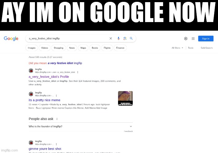 AY IM ON GOOGLE NOW | image tagged in google search,wow | made w/ Imgflip meme maker