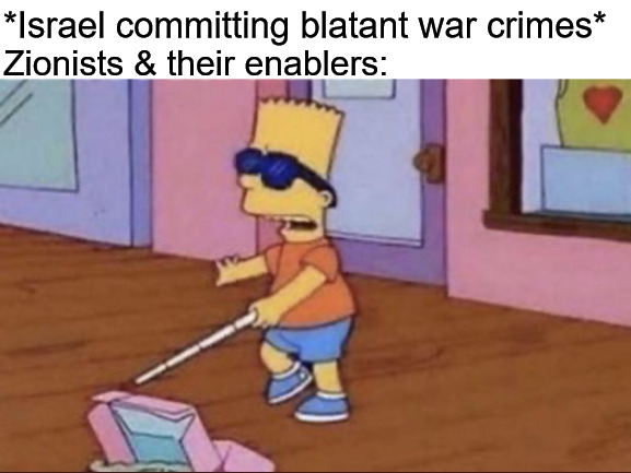 *Israel committing blatant war crimes*; Zionists & their enablers: | image tagged in israel,palestine,war crimes | made w/ Imgflip meme maker