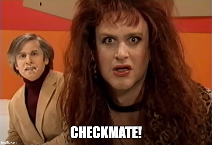 Checkmate | CHECKMATE! | image tagged in segel,snl,checkmate,gotcha | made w/ Imgflip meme maker
