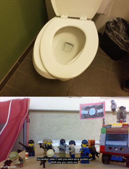 Toilet | image tagged in remember when i said you were done goofed up,toilet,toilets,seat,you had one job,memes | made w/ Imgflip meme maker
