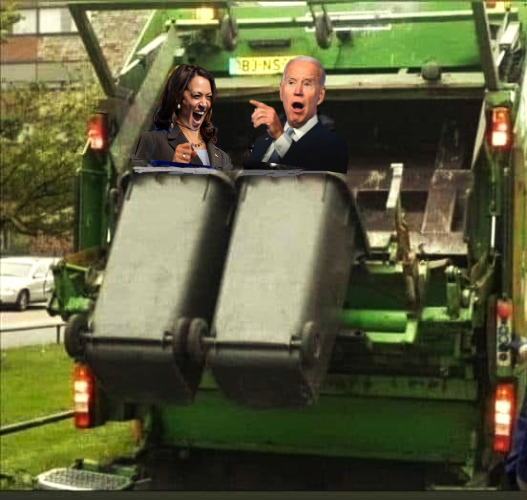 America is throwing out the trash (Biden-Harris) Blank Meme Template