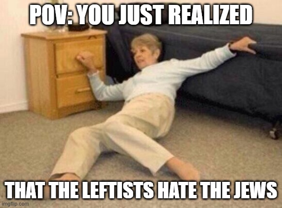They are the new Nazis | POV: YOU JUST REALIZED; THAT THE LEFTISTS HATE THE JEWS | image tagged in woman falling in shock | made w/ Imgflip meme maker