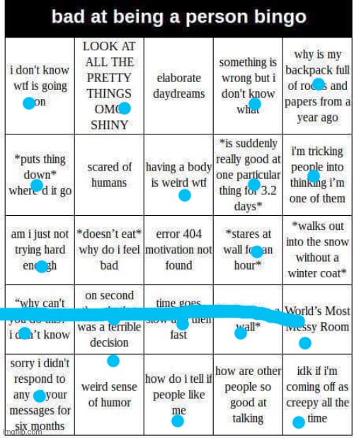 bad at being a person bingo | image tagged in bad at being a person bingo | made w/ Imgflip meme maker