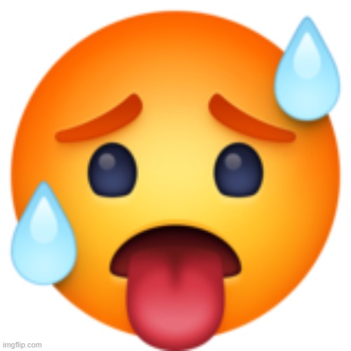 hot face emoju | image tagged in hot face emoju | made w/ Imgflip meme maker
