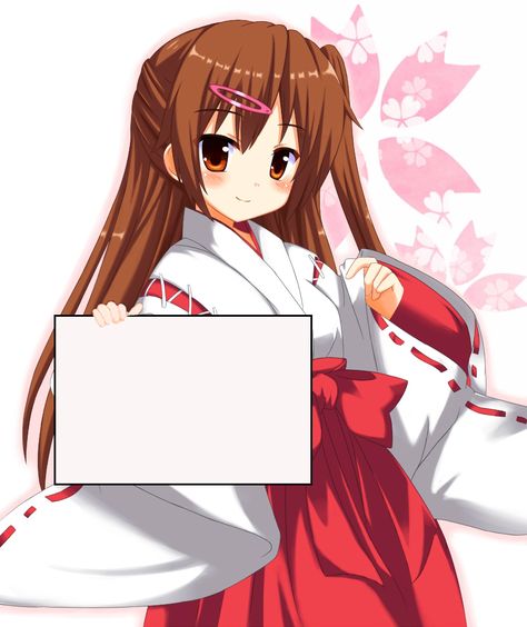 anime girl holding sign Blank Meme Template