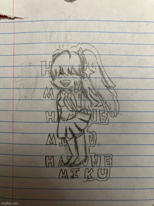 ikik, i haven’t posted in what feels like years. but i made this quick sketch of miku and wanted to share it! *starts playing mi | image tagged in hatsune miku,miku,drawing,sketch,quick | made w/ Imgflip meme maker