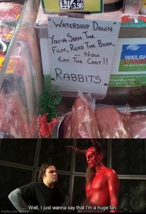 Watership Down | image tagged in i just wanna say that i'm a huge fan,rabbit,lord of the rings meat's back on the menu | made w/ Imgflip meme maker