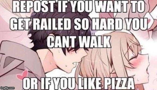 Repost if you like pizza | image tagged in repost if you like pizza,ryn please fuck me | made w/ Imgflip meme maker
