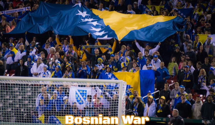 Bosnian Football Fans | Bosnian War | image tagged in bosnian football fans,slavic,bosnian war | made w/ Imgflip meme maker