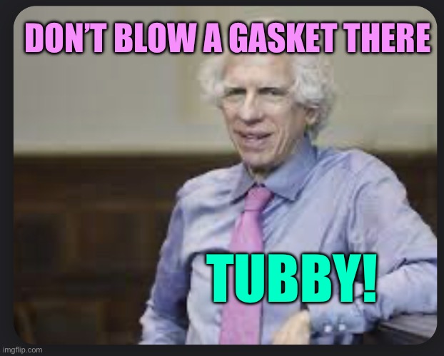 Judge Engoran | DON’T BLOW A GASKET THERE; TUBBY! | image tagged in engoran | made w/ Imgflip meme maker
