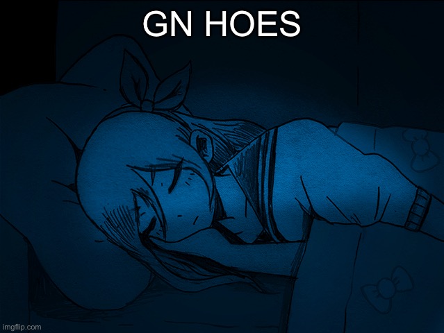 auby sleep | GN HOES | image tagged in auby sleep | made w/ Imgflip meme maker