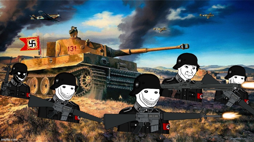 Anti-Fandom Waffen-SS 2nd Division "Das Humanum" Going to Attack the Eroican Soldiers In Response | image tagged in panzer tank,anti-furry,anti-fandom,war,wwiv | made w/ Imgflip meme maker
